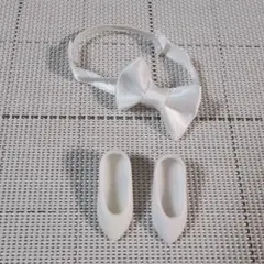 Liccaリカちゃんホワイトリボンヘアアクセプレーンパンプスタカラトミー