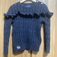 POLO RALPH LAUREN 3T ネイビー フリルセーター