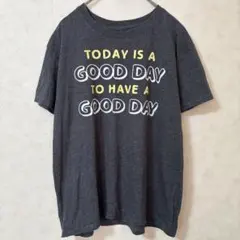 ⭐️MODERNLUX 英字 Tシャツ クルーネック 半袖 M 灰 綿混 普段着