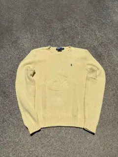 90s Polo by Ralph Lauren コットンニット 香港製 L 黄のサムネイル
