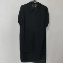 Jubilien 礼服 喪服 ワンピース スーツ フォーマル 黒 11号 L