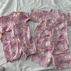 キティちゃん　甚平 50-60cm 95 姉妹　セット