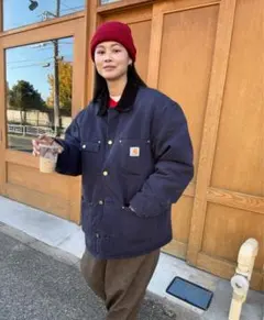 80s Charhartt カーハート　ミシガンチョアコートネイビー　USA製