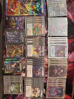 青黒ジェニーデッキセット 約40枚　スリーブ　マット　ケースつき