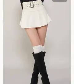 Darich ダーリッチ ハトメベルトプリーツミニスカート S