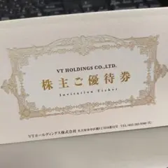 VTホールディングス株主優待券　1冊　未使用