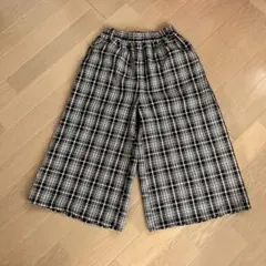 女児ワイドパンツ　チェック柄140