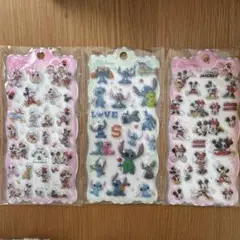 ディズニーぷくぷくシール３枚セット