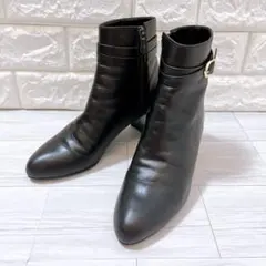 美品✨ ダイアナ サイドジップ ショートブーツ ベルト 金具 22.5cm