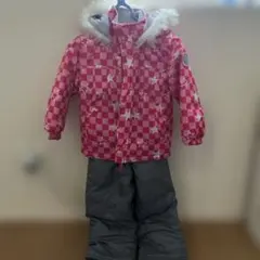 CCLTEAM ピンクチェック スキーウェア 110