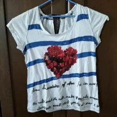 Desigual 半袖Tシャツ ハート柄 ボーダーのサムネイル