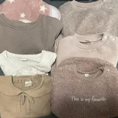 ベビー服 まとめ売り 70 80cm ピンク ブラウン 冬物 夏物