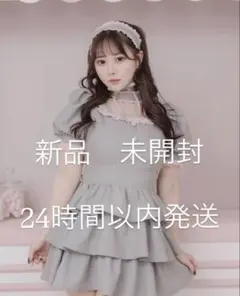 タグ付き新品】pium ヘッドドレス付きコットンフリルティアード