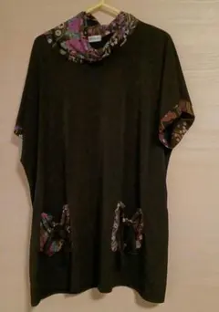 FINANCIER 和柄チュニック シャンバ－スカート 　半袖　 Mサイズ