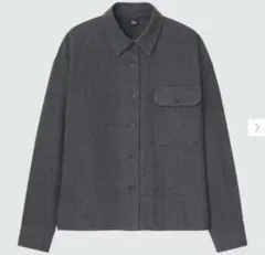 UNIQLO ユニクロ ヘビーフランネルクロップドシャツジャケット（長袖）