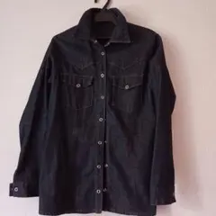 NICE CLAUP ダークデニム 長袖シャツのサムネイル