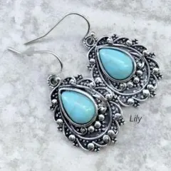 ✨ ターコイズ ピアス ヴィンテージ レトロ ボヘミアン トルコ石