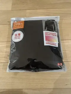 極暖ヒートテックコットンタートルネックT/9分袖 ブラック　M