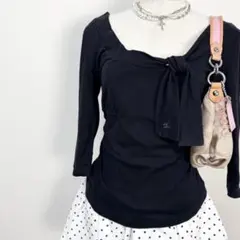 Y2K❤️ BURBERRY BLUE LABEL ロゴ ボウタイ カットソー