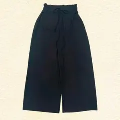 ブラック ワイドパンツ　イージーパンツ　Mサイズ