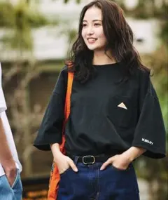 KELTY×FREAK'S STORE 別注 クルーネック ポケットTシャツ 黒