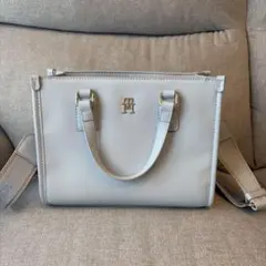 トミーヒルフィガー バッグ ライトブルー ショルダー ミニトート 2way 