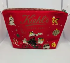 Kiehl's クリスマス限定版ポーチ 赤のサムネイル
