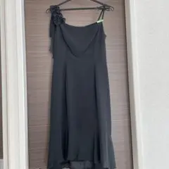 キャミワンピース　パーティードレス　結婚式　お呼ばれ　ブラック