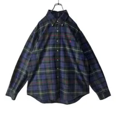 【RALPH LAUREN】L/S ボタンダウンシャツ ブラックウォッチ ポニー