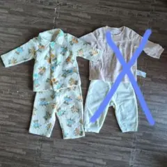 コンビミニ　パジャマ（長袖80 クマ）