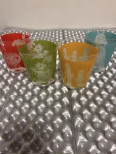 ムーミンキャラクター グラスセット 赤青