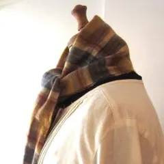 美品　Polo mallet／ポロマレット★　タータンチェック　ウールマフラー