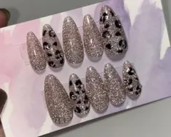 ネイルチップ フラッシュ レオパード