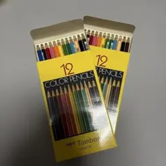 Tombow 色鉛筆 12色セット CB-NQ 12C 2個セット　紙箱のサムネイル