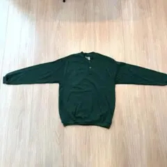 90s Lee HEAVYWEIGHT ヘンリーネック スウェット 緑 ML相当