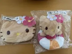 一番くじ　日焼けハローキティ ●顔型ポーチ ●浮き輪付きセット