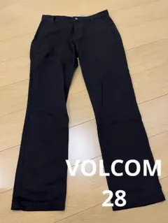 【即発送】Volcom 黒 チノパン ストレート　28ブラック