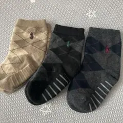 キッズ靴下 3足セット ポロ　13-16センチ