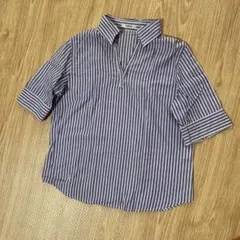 ストライプスキッパーシャツ　5分袖
