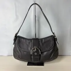 極美品 コーチ 9248 ソーホー ホーボー ワンハンドバッグ オールレザー黒