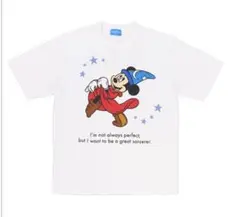 極美品★ディズニーリゾート　ミッキーTシャツ　ユニセックス魔法使い　白Lサイズ