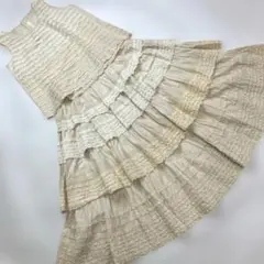希少】 あちゃちゅむ ムチャチャ 異素材 パッチワーク レース トップス