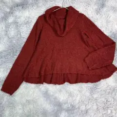 abc une face【M】タートルネックニット　レッド　春秋　レッドのサムネイル