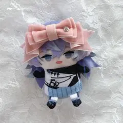 ♡10cmぬい服 ヘッドドレス ピンク にじぱぺっと ベロアリボン♡のサムネイル