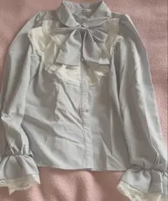 しまむら　さきまるちゃん　コラボ　ブラウス　ブルー