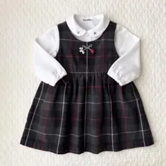 Karinnnn 様専用　ファミリア　チェック　ワンピース　80 他一点