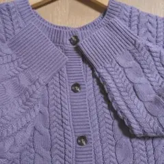 179/WG ニコルクラブ　ニット　ガーデガン♡パープル系　長袖　セーター