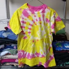 ②90sヴィンテージXLヘインズ　タイダイtシャツUSA直輸入メンズ古着