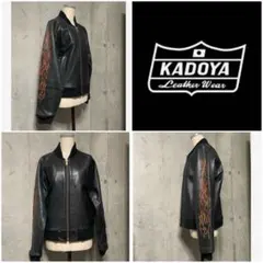 KADOYA LEATHER JACKET 炎の刺繍 レザージャケットのサムネイル