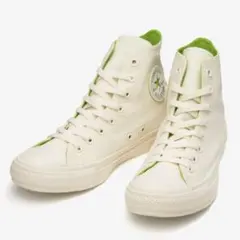 CONVERSE ALL STAR ホワイト/グリーン ハイカットスニーカー
